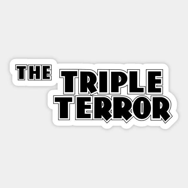 The Triple Terror Sticker by CoverTales